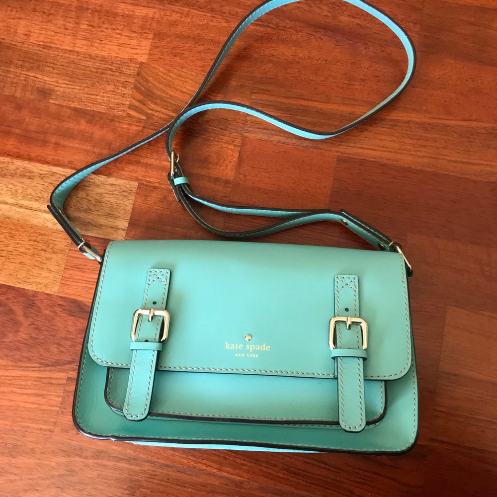 Kate Spade Messenger Crossbody Bag Mint Blue/Green
